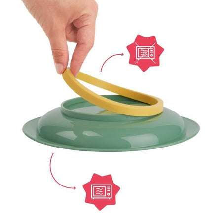 Badabulle Set di 3 piatti antiscivolo e infrangibili, 12m+