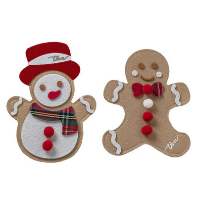 THUN® Set Portaposate Thunland Gingerbread Man and Snowman 2510S70