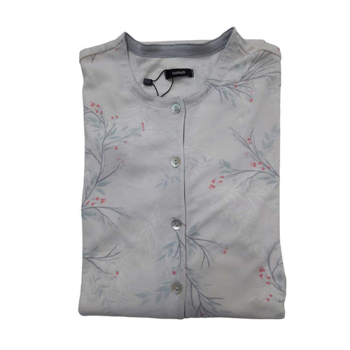 Camicia da notte Bisbigli Steli e Stili Serie 15, manica lunga, Serafino, fondo smerlato, in cotone/modal, Made in Italy
