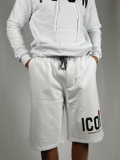 Icon Bermuda Uomo Bianco E Gold Pantaloncini Sportivi