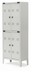 Armadietto spogliatoio sovrapposto a 4 posti metallico in pronta consegna cm. 70x35x180h