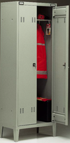 Armadietto spogliatoio verniciato a 2 posti monoblocco cm. 70x35x180h