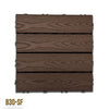 1mq (11 pezzi) di Pavimento Quadrotte in decking WPC da esterno 30X30cm (sp.2cm) inclusa struttura CLICK
