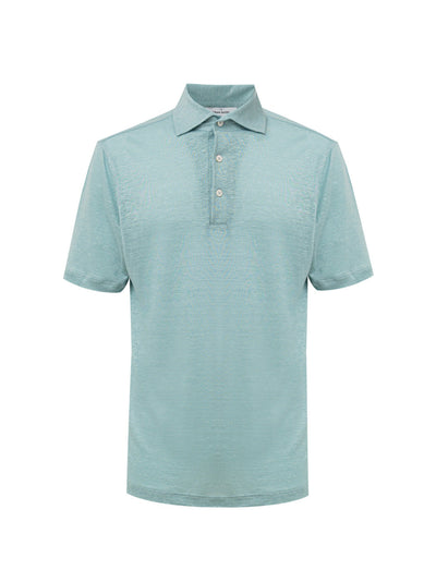 Gran Sasso Polo in Lino Azzurro da uomo