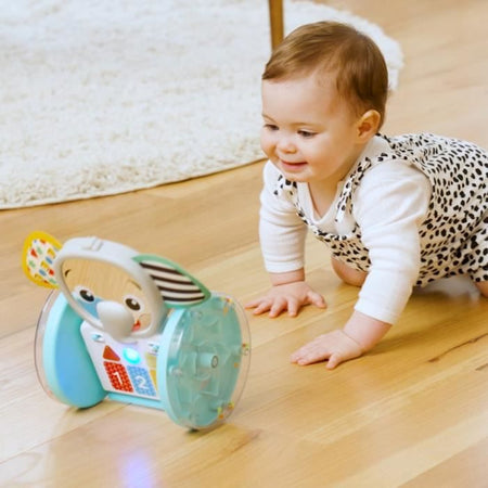 BABY EINSTEIN Giocattolo su ruote Elefantino, Musica e Luci, Interattivo e Multilingue, Sviluppo della motricità