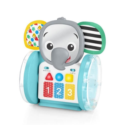 BABY EINSTEIN Giocattolo su ruote Elefantino, Musica e Luci, Interattivo e Multilingue, Sviluppo della motricità