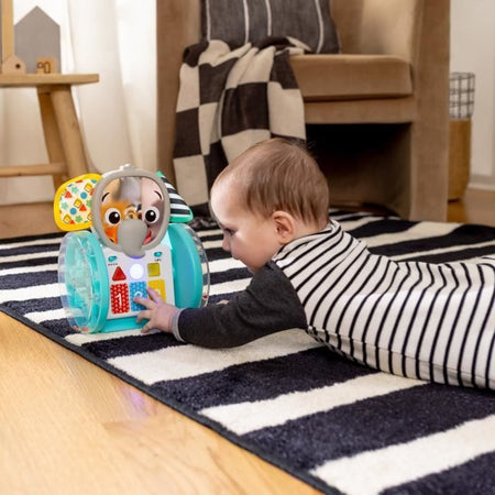 BABY EINSTEIN Giocattolo su ruote Elefantino, Musica e Luci, Interattivo e Multilingue, Sviluppo della motricità