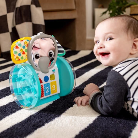 BABY EINSTEIN Giocattolo su ruote Elefantino, Musica e Luci, Interattivo e Multilingue, Sviluppo della motricità