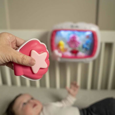 BABY EINSTEIN Baby Night Light - Sogni di Mare Rosa - 25 minuti di luce, suono, musica o suoni rilassanti dell'oceano, telecomando