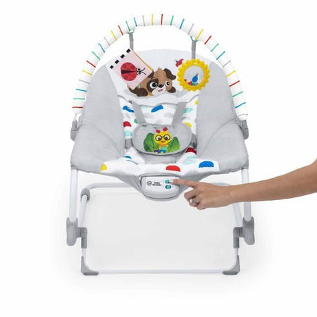 BABY EINSTEIN -DEAN- Sdraietta evolutiva 3 in 1, Melodie e vibrazioni, 3 posizioni, arco gioco rimovibile, 0-30 mesi