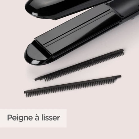 BABYLISS ST492E Steam Straight Steam Straightener - Piastre in ceramica larghe 39 mm - 5 temperature 150C-230C-Riscaldatore avanzato in ceramica