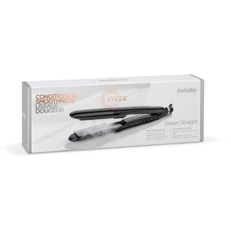 BABYLISS ST492E Steam Straight Steam Straightener - Piastre in ceramica larghe 39 mm - 5 temperature 150C-230C-Riscaldatore avanzato in ceramica
