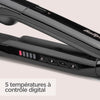 BABYLISS ST492E Steam Straight Steam Straightener - Piastre in ceramica larghe 39 mm - 5 temperature 150C-230C-Riscaldatore avanzato in ceramica