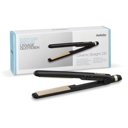 BaByliss ST089E - Piastra per capelli BaByliss - 2 impostazioni di temperatura - Fino a 230  C - Piastre in ceramica - Tappetino resistente al calore