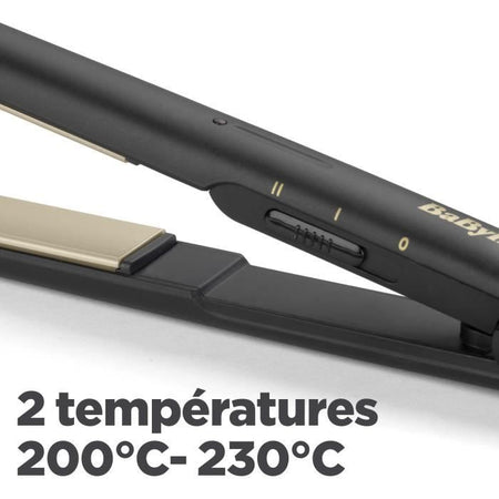 BaByliss ST089E - Piastra per capelli BaByliss - 2 impostazioni di temperatura - Fino a 230  C - Piastre in ceramica - Tappetino resistente al calore