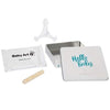 Baby Art Magic Box Square - Kit Impronte Mani e Impronte del Bambino in Scatola di Metallo, Regalo Nascita o Battesimo, Indispensabile