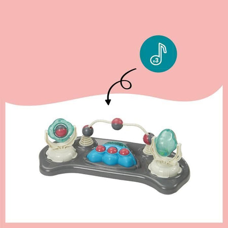 BABYMOOV Girello-Spingitore - Scalabile - Pieghevole compatto - Musicale, Zinco