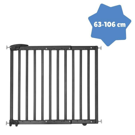 Badabulle Deco Pop Black Allungabile Barrier Security Fixation Pressure & Screw (63.5 - 106cm)