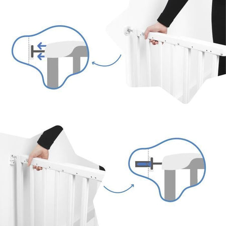 Badabulle Deco Pop Black Allungabile Barrier Security Fixation Pressure & Screw (63.5 - 106cm)