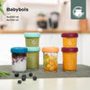 Babymoov Babybols - 8 barattoli in vetro da 120 e 240 ml - ermetici - Libretto di ricette biologiche incluso