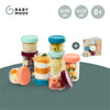 Babymoov Babybols - 8 barattoli in vetro da 120 e 240 ml - ermetici - Libretto di ricette biologiche incluso