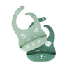 Babymoov Set 2 bavaglini BIB'ISY in silicone, con tasca frontale