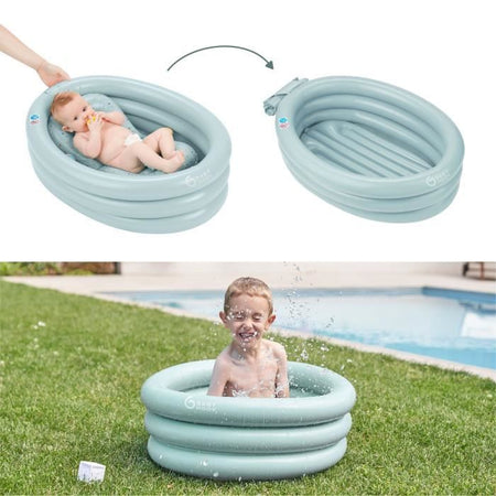 Babymoov AQUADOTS Vasca da bagno gonfiabile con sdraio estraibile, dalla nascita
