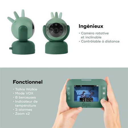 Babymoov Babyphone Video Yoo Master - Camera motorizzata con vista a 360  - Tecnologia del sonno - Visione notturna
