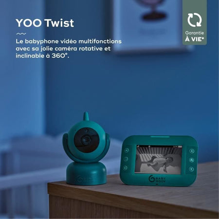 Babymoov Babyphone Video Yoo Master - Camera motorizzata con vista a 360  - Tecnologia del sonno - Visione notturna