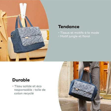 Borsa fasciatoio Day to Day Babymoov - Trendy e funzionale, Capacità 23 L, Molte tasche, 6 Accessori inclusi, Palmo