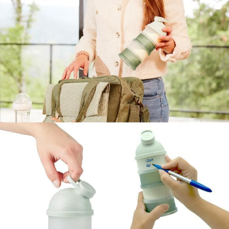 Babymoov Scatole dosatrici per latte in polvere Babydose - Beccuccio ergonomico - Prodotto in Francia, Verde