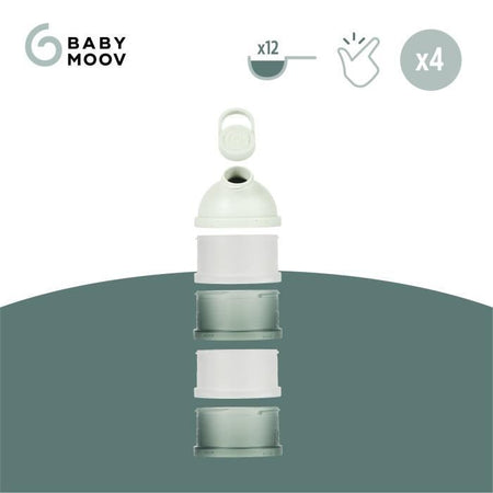 Babymoov Scatole dosatrici per latte in polvere Babydose - Beccuccio ergonomico - Prodotto in Francia, Verde