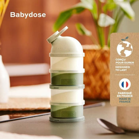 Babymoov Scatole dosatrici per latte in polvere Babydose - Beccuccio ergonomico - Prodotto in Francia, Verde