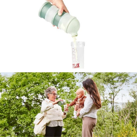 Babymoov Scatole dosatrici per latte in polvere Babydose - Beccuccio ergonomico - Prodotto in Francia, Verde
