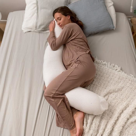 doomoo Buddy Cuscino per maternità e allattamento - Comfort ottimale per mamma e bambino, Puntini Argento