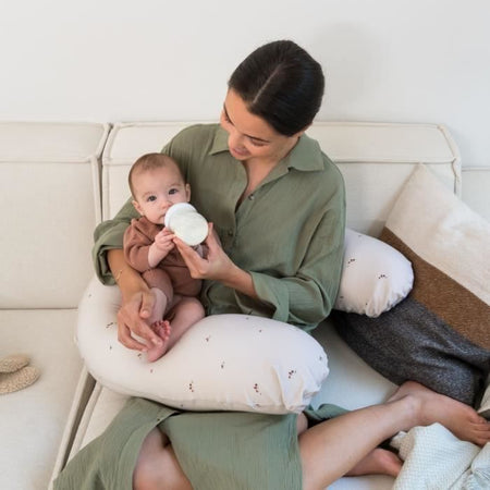 doomoo Buddy Cuscino per maternità e allattamento - Comfort ottimale per mamma e bambino, Funghi