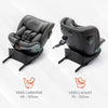 Seggiolino auto - BABYAUTO - XPERTA GREY DOBBY - Dalla nascita a 12 anni - 0-36 kg - I-Size - ISOFIX - Girevole a 360 - ECE R129