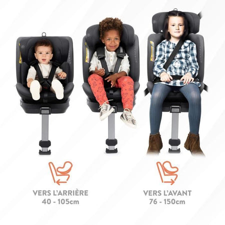 Seggiolino auto - BABYAUTO - AITANA GRIGIO ANTRACITE - Dalla nascita a 12 anni - 0-36 kg - I-Size - ISOFIX - Girevole 360 - ECE R129