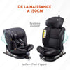 Seggiolino auto - BABYAUTO - AITANA GRIGIO ANTRACITE - Dalla nascita a 12 anni - 0-36 kg - I-Size - ISOFIX - Girevole 360 - ECE R129