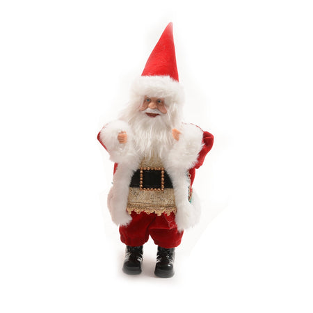 Babbo natale decorativo con vestito rosso in poliestere per decorazioni natalizie