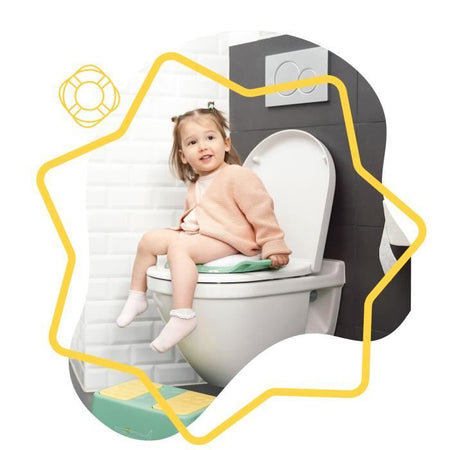 Badabulle Comfort riduttore WC con maniglie, antiscivolo e universale