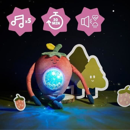 Luce notturna in peluche BADABULLE - Modello: BARNABE, proiezione per addormentarsi dolcemente