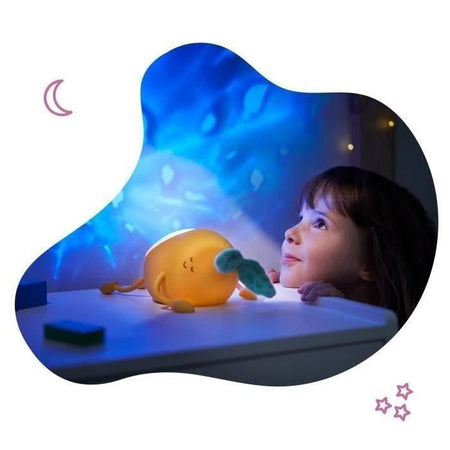 Luce notturna a proiezione immersiva BADABULLE - Modello: BASILE, con musica rilassante