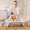 BADABULLE Vasca da bagno pieghevole, 35L, super compatta, tappo di scarico con indicatore di calore, design divertente