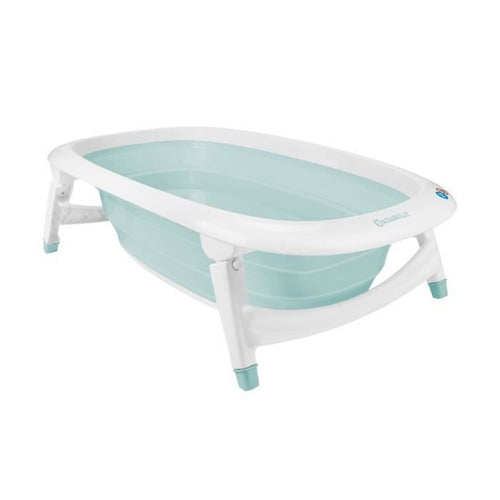 BADABULLE Vasca da bagno pieghevole, 35L, super compatta, tappo di scarico con indicatore di calore, design divertente