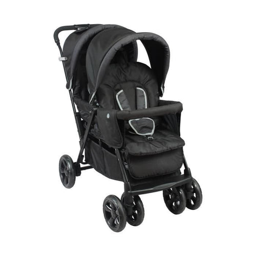 Passeggino doppio BAMBISOL - Completamente attrezzato - Parapioggia incluso - Facile da piegare
