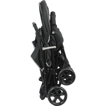 Passeggino doppio BAMBISOL - Completamente attrezzato - Parapioggia incluso - Facile da piegare