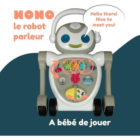 Baby Walker - BAMBISOL - Nono il Robot - Da 10 a 36 mesi - Parlante - Musicale - Giochi Elettronici Interattivi - Bianco