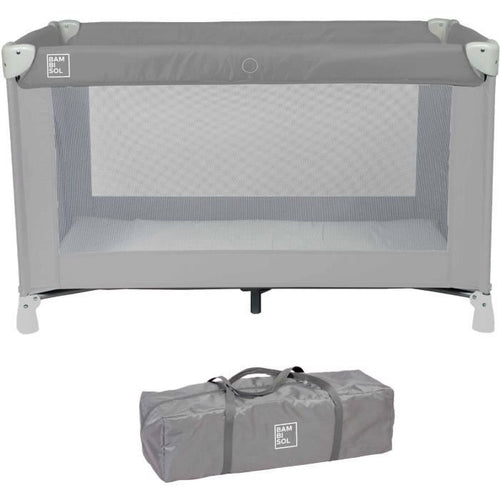 Lettino da viaggio BAMBISOL 120x60 cm - Dalla nascita fino a 3 mesi - Materasso e borsa trasporto inclusi