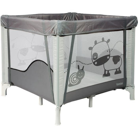 BAMBISOL - Box/culla pieghevole per bambini 90x90 cm con 2 livelli per dormire - Borsa per il trasporto, area giochi
